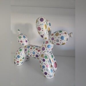 Confetti Pup” Hand-Painted Ceramic Balloon Dog Sculpture|Original Art